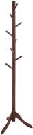 🧥 freestanding wooden coat rack - vasagle solid coat tree with 8 hooks for coats, hats, bags, purses - ideal for entryway, hallway - rubberwood, dark walnut finish (urcr01wn) logo