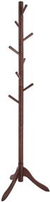 img 4 attached to 🧥 Freestanding Wooden Coat Rack - VASAGLE Solid Coat Tree with 8 Hooks for Coats, Hats, Bags, Purses - Ideal for Entryway, Hallway - Rubberwood, Dark Walnut Finish (URCR01WN)