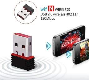 img 2 attached to 📶 Zibo Mini USB Wifi Wireless Adapter, 150Mbps, Compatible with Windows XP, Vista, 7, 8, Linux - Boost Your Internet Connection