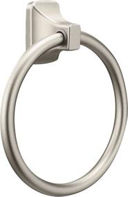 img 1 attached to Moen P5860BN Donner Contemporary Towel Ring: Stylish Brushed Nickel Accessory for Bathrooms