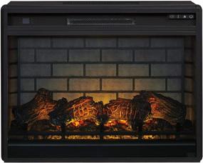 img 1 attached to 🔥 Enhance Your Space with Signature Design by Ashley 30" Electric Fireplace Insert: LED, Remote Control, Adjustable Temperature, and Stunning Black Finish
