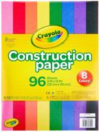 📦 crayola construction paper, pack of 96 assorted colors, school supplies, 9"x12 logo