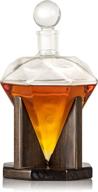 dazzling hand blown diamond whiskey decanter: elevate your spirits in style logo