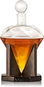 img 4 attached to Dazzling Hand Blown Diamond Whiskey Decanter: Elevate Your Spirits in Style