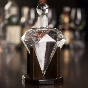 img 2 attached to Dazzling Hand Blown Diamond Whiskey Decanter: Elevate Your Spirits in Style