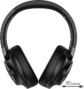 img 1 attached to 🎧 PowerLocus Active Noise Cancelling Headphones: 70Hrs Playtime, Hi-Fi Deep Bass, Wireless Bluetooth Over-Ear Headphones with Noise Reduction, Foldable & Mic - for Phones, Laptops, PC