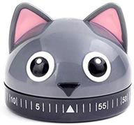 😺 charming kikkerland grey cat kitchen timer - purrfect cooking companion! logo