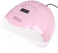💅 professional 80w uv gel nail lamp, led uv light nail dryer for gel polish - 4 timer settings, pink - ideal nail art accessory for curing gel toe nails logo