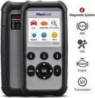 autel ml629 obd2 scanner - abs/srs/engine/transmission diagnostic code reader maxilink 629 car tool with dtc lookup autovin for vehicle engine/transmission/airbag/brake system. logo