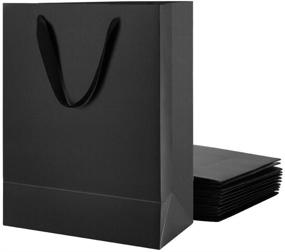 img 4 attached to 🎁 Premium Matte Black Large Gift Bags with Handles (Cotton) - MALICPLUS 12-Pack, 10x5x13 Inches, Perfect for All Occasions with Grain Textured Finish