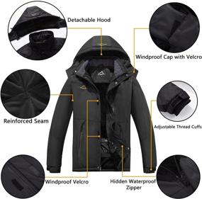 img 1 attached to 🧥 FTIMILD Men's Mountain Waterproof Ski Jackets: Windproof Rain Windbreaker Winter Warm Hooded Snow Coat