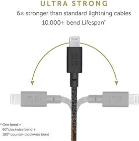 img 2 attached to NATIVE UNION Belt Cable USB-C To Lightning - 10Ft Ultra-Strong Reinforced Cable [MFi Certified] For IPhone/IPad (Cosmos)