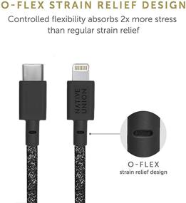 img 3 attached to NATIVE UNION Belt Cable USB-C To Lightning - 10Ft Ultra-Strong Reinforced Cable [MFi Certified] For IPhone/IPad (Cosmos)