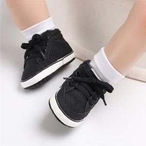 img 1 attached to 👶 Unisex Anti-Slip Soft Ankle Boots for Baby Boys and Girls - Ideal First Walkers in Newborn Crib Shoes