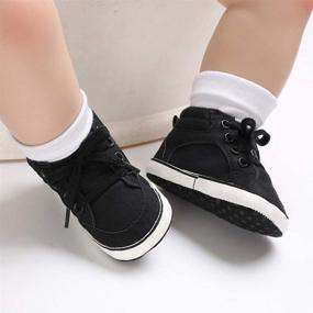 img 2 attached to 👶 Unisex Anti-Slip Soft Ankle Boots for Baby Boys and Girls - Ideal First Walkers in Newborn Crib Shoes