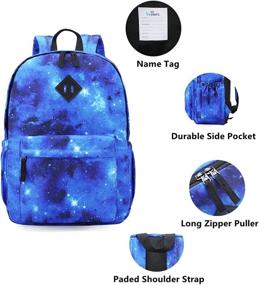 img 1 attached to Stylish and Durable 16-Inch Galaxy School Backpacks – Perfect for Students