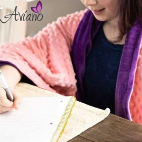 img 1 attached to 🧸 Premium Weighted Blanket for Kids - 7 lbs | Aviano | Removable Duvet Cover | Pink & Gray | Size 56x41 in. | Heavy Heating Blankets for Restlessness