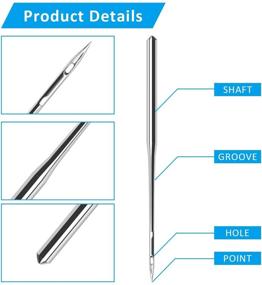 img 2 attached to YuShun 100Pcs Sewing Machine Needles Universal Regular Point Set - Compatible with Singer, Brother, Janome, Varmax - 5 Sizes: 75/11, 80/12, 90/14, 100/16, 110/18