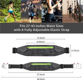 img 1 attached to 🏃 MILPROX Slim Hands-Free Waist Pack, Reflective Bounce-Free Runner Belt Bag, Breathable Money Phone Holder Bag for Gym Fitness - Adjustable, Fits All Phones