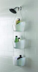 img 3 attached to 🛁 Umbra 022360-670 Bask White Hanging Shower Caddy: Эффективное хранение и организация в ванной комнате для шампуня, кондиционера и ванных принадлежностей - 11-1/4" x 5-1/4" x 36-1/2" h.