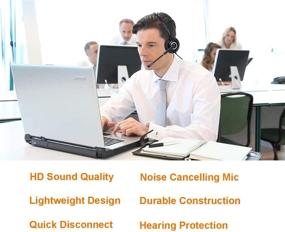 img 2 attached to 🎧 High-Performance Rj9 Office Telephone Headset with Noise Cancelling Mic for Cisco IP Phones 7931-7975 & 6000-8000 Series