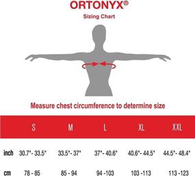 img 2 attached to 💪 Передний фиксатор груди и грудной клетки ORTONYX для восстановления после переломов ребер и открытой сердечной операции - HB5251/Черный/Большой