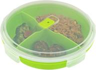 🍱 bpa free microwave food storage containers - 3 compartment section divided trays with vented lid - ideal for leftovers and lunches логотип