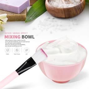 img 1 attached to 🎀 Teenitor Face Mask Mixing Bowl Set: All-in-One Pink Facial Care Tool Set for Perfect Mask Application