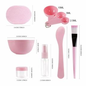 img 3 attached to 🎀 Teenitor Face Mask Mixing Bowl Set: All-in-One Pink Facial Care Tool Set for Perfect Mask Application