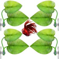 🐠 optimized search: double leaf betta fish hammock - lightweight, realistic, and safe with no bpa - practical and comfortable resting spot for your betta logo