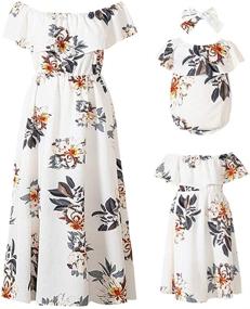 img 4 attached to 👗 PopReal Dresses: Stylish Matching Prints for Mom and Daughter