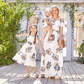 img 2 attached to 👗 PopReal Dresses: Stylish Matching Prints for Mom and Daughter