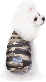 img 1 attached to Stylish Camouflage Dog Shirt: Cool Summer Tank 🐶 Top Vest for Small Dogs - Puppy & Cat Clothing