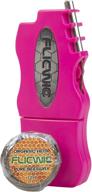 🔥 flicwic hemp wick pink and silver dispenser lighter case for the mini-bic with 12ft organic hemp wick spool - hemp wick offers over 1 hour of continuous flame logo