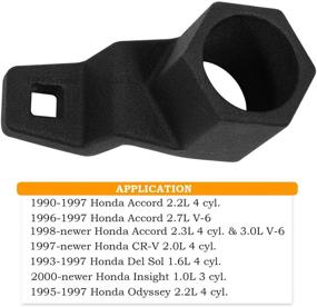 img 2 attached to 🔧 Yoursme 50mm Crankshaft Crank Pulley Wrench Holder Tool for Honda & Acura - Removal & Holding Spanner