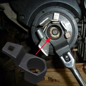 img 3 attached to 🔧 Yoursme 50mm Crankshaft Crank Pulley Wrench Holder Tool for Honda & Acura - Removal & Holding Spanner