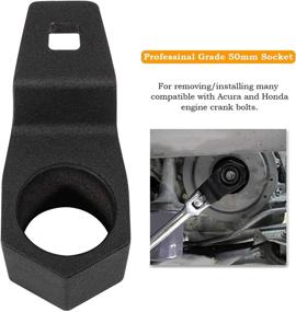 img 1 attached to 🔧 Yoursme 50mm Crankshaft Crank Pulley Wrench Holder Tool for Honda & Acura - Removal & Holding Spanner