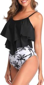 img 2 attached to 👙 Women's Tankini Swimsuits with High Waist: American Trends Two Piece Bathing Suits for Women