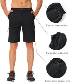 img 1 attached to Libin Men's Lightweight Quick Dry Stretch Cargo 🩳 Shorts for Outdoor Hiking, Travel, Fishing, Golf, and Tactical Activities