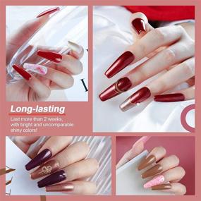 img 1 attached to 💅 Gel Nail Polish Set - 10 Colors: Nude, Pink, Red, Brown, Glitter - Soak Off UV LED Nail Gel Polish Starter Kit - DIY Nail Art Manicure - Beauty Gifts Set - 7ml/0.24Fl.oz Each Bottle