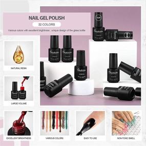 img 2 attached to 💅 Gel Nail Polish Set - 10 Colors: Nude, Pink, Red, Brown, Glitter - Soak Off UV LED Nail Gel Polish Starter Kit - DIY Nail Art Manicure - Beauty Gifts Set - 7ml/0.24Fl.oz Each Bottle