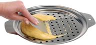 🍜 hicook stainless steel spaetzle maker: authentic german egg noodle pan with lid, scraper, and spaghetti strainer logo