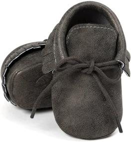 img 4 attached to 👶 Softsole Baby Moccasins Sneakers with Tassels – Anti-Slip Prewalker Shoes for Boys and Girls