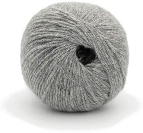 img 3 attached to 🧶 Grey Fingering Cashmere Yarn - 100% Cashmere 4 ply, 25g (95 yards) for Knitting and Crochet