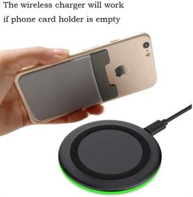 img 1 attached to 📱 Stretchy Lycra Adhesive Phone Card Holder - COCASES Wallet for Credit Card & ID Stick On Smartphones (2 Pack, Black and Black)