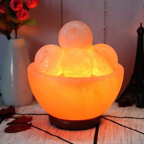 img 3 attached to Pursalt Himalayan Pink Salt Lamp Bowl: Natural Crystal Rock Table Lamp with Heated Massage Balls - Ideal Home Gift from Pakistan