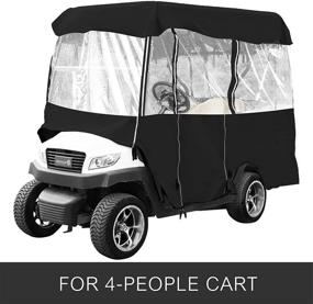 img 3 attached to Happybuy Golf Cart Enclosure: 86'' 4-Person Cover, Waterproof Driving Enclosure for EZGO, Club Car, Yamaha Cart - Deluxe Fairway Design