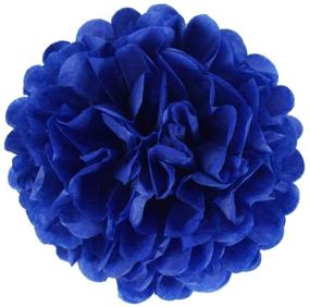 img 1 attached to 🎉 30-Piece Blue Red Silver Pom Pom Flowers Party Decorations- Hanging Tissue Paper Pom Poms flowers- Hanging Swirls Garland Tassel- Patriotic Party Supplies