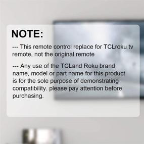 img 1 attached to 📺 TCL ROKU TV 55S405 40S3800 50UP120 65S401 32S301 32S850 32S3700 32S3750 43FP110 43UP120 48FS3700 48FS3750 50FS3850 50UP120 28S3750 32FS3700 32S850 - Compatible Remote Control