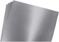 🎨 5-pack of silver metallic glossy adhesive vinyl sheets - outdoor/permanent 12"x12" - vinylxsticker logo